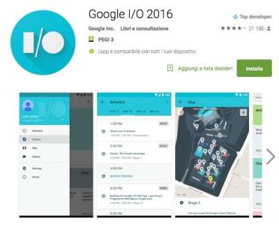 L'app per seguire I/O di Google