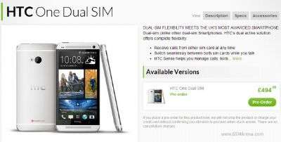 HTC One dual sim