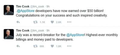 I tweet di Tim Cook