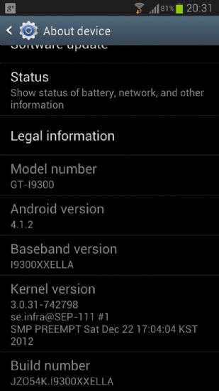 I9300XXELLA Galaxy SIII