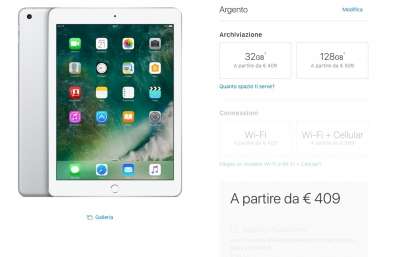 Il nuovo iPad da 9,7