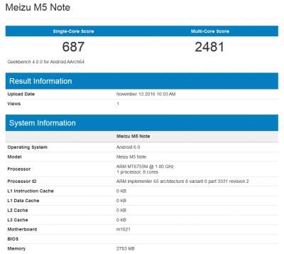 Il test di Geekbench