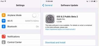 iOS 9.2 beta 2