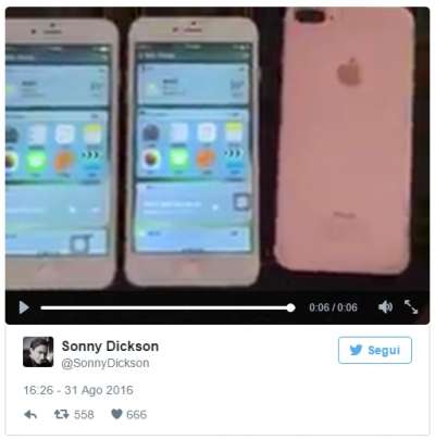 Lo screen che mostra la dual camera su iPhone 7