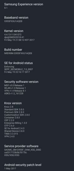 L'update per Galaxy S8