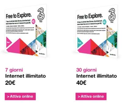 La promozione All-In Explorer di Tre Italia