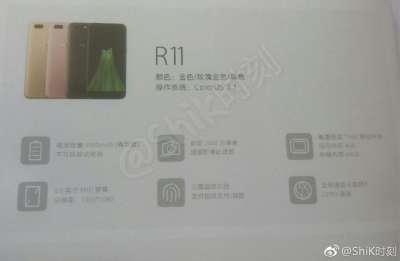 Le specifiche dell'Oppo R11