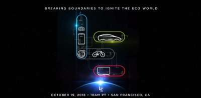 LeEco - invito per la presentazione del 19 ottobre a San Francisco