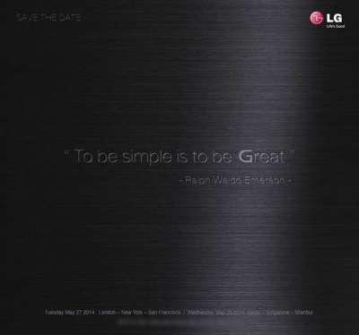 L'invito di LG Electronics all'evento del 27 maggio