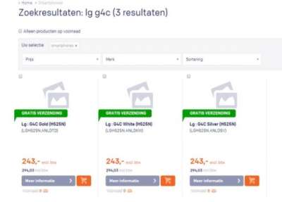 LG G4c - sito olandese