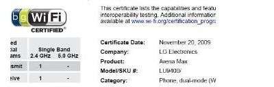 LG LU9400 Arena Max