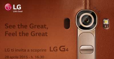 L'invito alla conferenza di lancio del LG G4