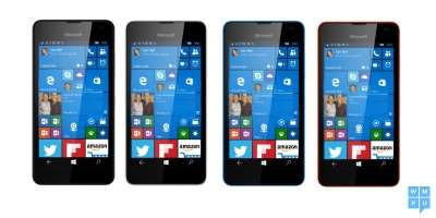 Microsoft Lumia 550 nelle quattro varianti di colore