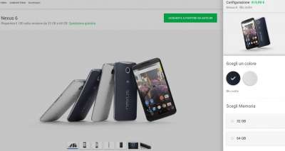 Nexus 6 sul Google Store