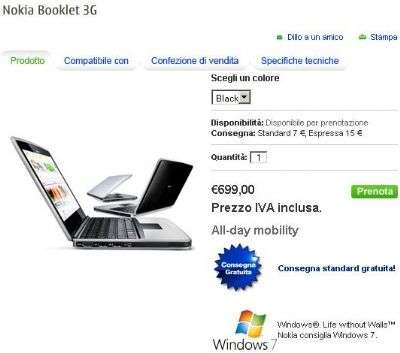 Nokia Booklet 3G