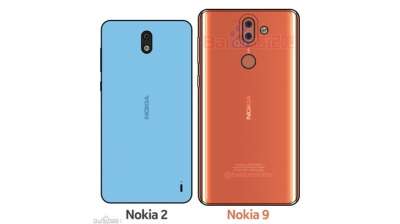 Nokia 2 e Nokia 9 (mock-up)