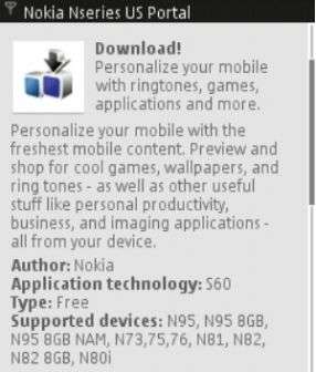 Nokia NSeries US Portal