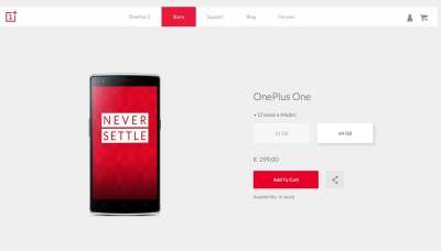 Il sito europeo di OnePlus