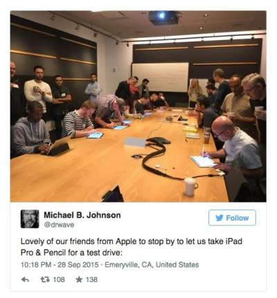 Il tweet con il team di Pixar al lavoro