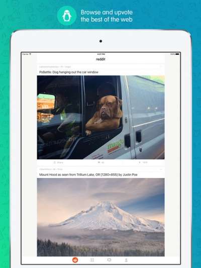 L'interfaccia di Reddit su iPad