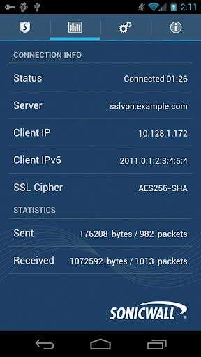 SonicWALL Mobile Connect 