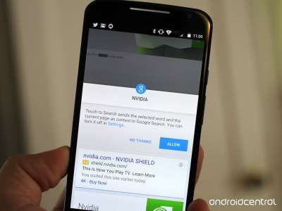 Touch to Search (via Android Central)