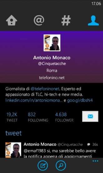 Twitter 3.0 Windows Phone