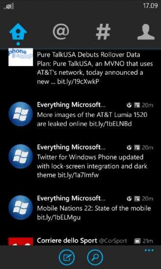 Twitter 3.0 Windows Phone