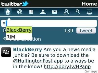 Twitter per Blackberry v1.1