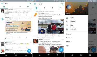 La nuova app Twitter per Android