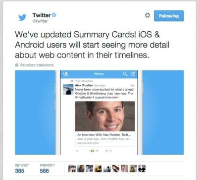 I comunicati stampa di Twitter stanno bene in un tweet