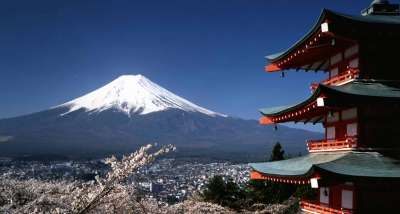 Una veduta del monte Fuji