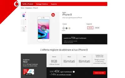 Vodafone tariffe iPhone 8