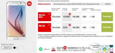 L'offerta Vodafone per i nuovi Galaxy