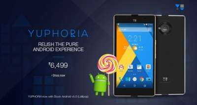 YU Yuphoria con Andorid 5.0 Lollipop stock