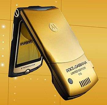 Il Motorola Razr V3i Gold firmato Dolce & Gabbana